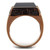 Men's Stainless Steel Ring with Black Jet Synthetic Onyx Stone - Size 13 - IMAGE 3