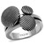 2-Piece Women's Stainless Steel Ring with Jet Black Epoxy - Size 8 (Pack of 2) - IMAGE 4