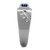 Men's Stainless Steel Ring with Montana Synthetic Glass Stone - Size 13 (Pack of 2) - IMAGE 4