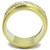 Two Tone Gold IP Women's Stainless Steel Ring with Clear Round Crystals - Size 7 (Pack of 2) - IMAGE 3