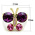 Women's Gold IP Stainless Steel Butterfly Shaped Ring with Amethyst Crystals - Size 5 - IMAGE 2