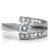 Stainless Steel Women's Engagement Pave Ring with Round Cubic Zirconia - Size 5 (Pack of 2) - IMAGE 3