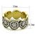 Women's Gold IP Stainless Steel Cluster Ring with Clear Crystals - Size 5 - IMAGE 2