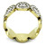 Women's Gold IP Stainless Steel Cluster Ring with Clear Crystals - Size 5 - IMAGE 3