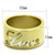 Women's Gold Ion Plated Stainless Steel "Love" Wedding Ring - Size 6 (Pack of 2) - IMAGE 2