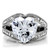 Women's Stainless Steel Engagement Ring with Heart Cubic Zirconia - Size 5 (Pack of 2) - IMAGE 3