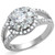 Women's Stainless Steel Flower Design Ring with Cubic Zirconia - Size 6 - IMAGE 1