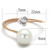 Women's IP Rose Gold Stainless Steel Ring with White Synthetic Pearl - Size 6 (Pack of 2) - IMAGE 2