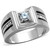 Men's Stainless Steel Ring with Pave Cubic Zirconia and Epoxy - Size 12 (Pack of 2) - IMAGE 1