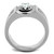 Men's Stainless Steel Ring with Pave Cubic Zirconia and Epoxy - Size 8 (Pack of 2) - IMAGE 3