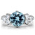 Women's Stainless Steel Engagement Ring with London Blue Synthetic Spinel Stones - Size 6 - IMAGE 3