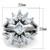 3-Piece Women's Stainless Steel Wedding Rings Set with Square Cubic Zirconia - Size 8 - IMAGE 2