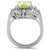 Women's Stainless Steel Engagement Ring with Apple Green CZ Stone - Size 10 - IMAGE 4