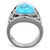 Stainless Steel Women's Ring with Sea Blue Synthetic Turquoise Stone - Size 5 (Pack of 3) - IMAGE 3
