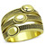 Women's Gold IP Stainless Steel Engagement Ring with Epoxy in Jet - Size 9 - IMAGE 1