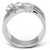 Women's Stainless Steel Ring with AAA Grade CZ in Clear - Size 10 - IMAGE 3