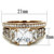 Women's Stainless Steel Engagement Ring with AAA Grade CZ in Clear - Size 10 - IMAGE 2