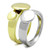 Women's Two Tone Stainless Steel No Stone Engagement Ring - Size 5 - IMAGE 4