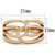 Women's Rose Gold Stainless Steel No Stone Engagement Ring - Size 9 (Pack of 2) - IMAGE 2