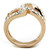Women's Rose Gold Stainless Steel Engagement with Top Grade Crystal in Clear - Size 5 (Pack of 2) - IMAGE 3