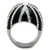 Women's Stainless Steel Ring with Top Grade Crystal in Clear - Size 6 - IMAGE 3