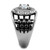Men's Stainless Steel Engagement Ring with Clear AAA Cubic Zirconia - Size 12 (Pack of 2) - IMAGE 4