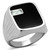Men's Stainless Steel Engagement Ring with AAA Grade CZ in Clear - Size 10 (Pack of 2) - IMAGE 1