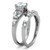 Women's High Polished Stainless Steel Engagement Ring with AAA Cubic Zirconia - Size 9 - IMAGE 4