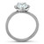 Women's Stainless Steel Two-Tone Engagement Ring with AAA Grade CZ in Clear - Size 5 (Pack of 2) - IMAGE 3