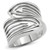 Women's Stainless Steel Bypass Style Ring - Size 10 (Pack of 3) - IMAGE 1