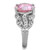 Women's Stainless Steel Engagement Ring with AAA Grade CZ in Pink - Size 7 - IMAGE 4