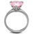Women's Stainless Steel Engagement Ring with AAA Grade CZ in Pink - Size 7 (Pack of 2) - IMAGE 3