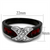 Women's Black Stainless Steel Engagement Ring with Top Grade Crystal - Size 8 (Pack of 2) - IMAGE 2