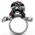 Unisex High Polished Stainless Steel Skull Ring with Epoxy in Siam - Size 10 (Pack of 2) - IMAGE 3