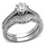 Women's Stainless Steel Engagement Ring with AAA Grade Cubic Zirconia - Size 8 - IMAGE 1
