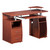 47.25" Mahogany Brown Unique Techni Mobili Complete Workstation Computer Desk with Storage - IMAGE 1