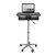 35.75" Black Durable Folding Table Laptop Cart - IMAGE 3
