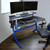 42.75" Blue and Black Unique Techni Sport Stryker Computer Gaming Desk - IMAGE 4