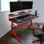 42.75" Red and Black Unique Techni Sport Stryker Computer Gaming Desk - IMAGE 4