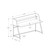 48" Dark Taupe Rectangular Computer Desk With a Black Metal Base - IMAGE 4