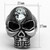 Women's High Polished Stainless Steel Skull Ring with Top Grade Crystal - Size 9 (Pack of 2) - IMAGE 2