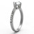 Women's Stainless Steel Cathedral Engagement Ring with Round CZ Stone - Size 8 (Pack of 2) - IMAGE 4