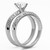 Women's Stainless Steel Wedding Ring Set with Round Cubic Zirconia - Size 10 - IMAGE 4