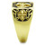 Men's Gold Ion Plated Cross Design Ring with Jet Black Epoxy - Size 12 (Pack of 2) - IMAGE 4