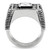 Men's Stainless Steel Solitaire Ring with Square Cubic Zirconia - Size 12 - IMAGE 4