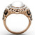 Women's Rose Gold Ion Plated Ring with White Synthetic Cat Eye Stone - Size 5 - IMAGE 3