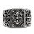 Men's Stainless Steel Cross Shaped Ring With Swirls- Size 11 (Pack of 2) - IMAGE 3