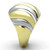Women's Stainless Steel Two Tone Gold Ion Plated Ring - Size 6 (Pack of 2) - IMAGE 4
