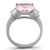 Women's Stainless Steel Three Stone Engagement Ring with Rose Cubic Zirconia - Size 6 (Pack of 2) - IMAGE 3