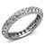 Stainless Steel Pave Women's Ring with Round Cubic Zirconia - Size 10 - IMAGE 1